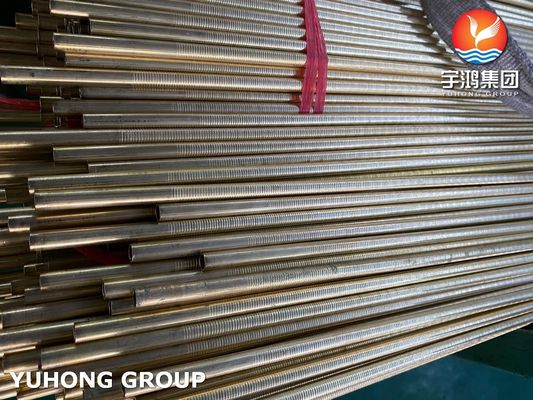 Copper Nickel Alloy Low Fin Tube , ASTM B111 C71640 , Cu70Ni30
