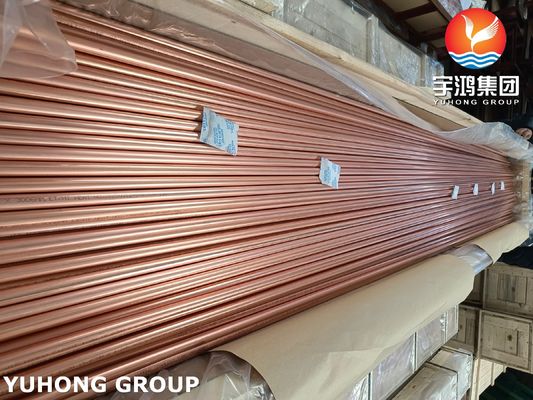 JIS H3300 C1220T Oxygen Free Copper Alloy Seamless Tube Superior Heat Transfer Corrosion Resistance For Heat Exchangers